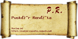 Puskár Renáta névjegykártya